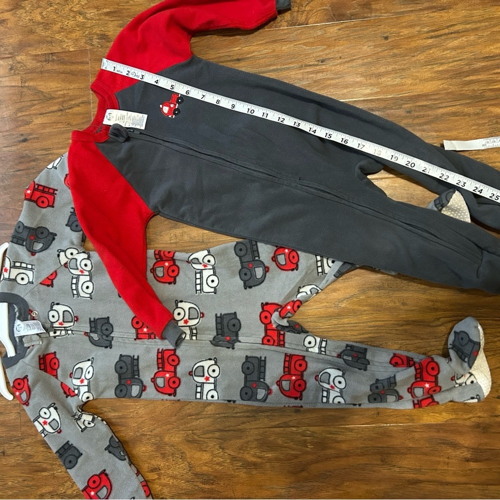 Gerber Baby & Toddler Boys' Fire Truck Microfleece Sleepers 24 Months Bundle - Picture 5 of 9